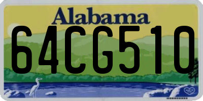 AL license plate 64CG510