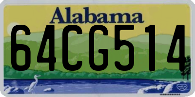 AL license plate 64CG514