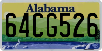 AL license plate 64CG526