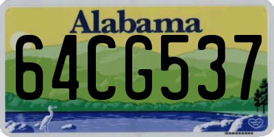 AL license plate 64CG537