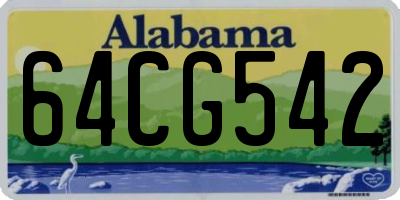 AL license plate 64CG542