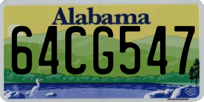 AL license plate 64CG547