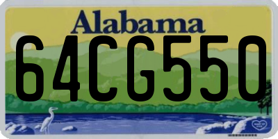 AL license plate 64CG550