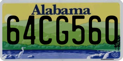 AL license plate 64CG560