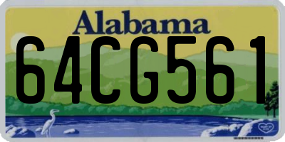 AL license plate 64CG561