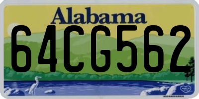 AL license plate 64CG562