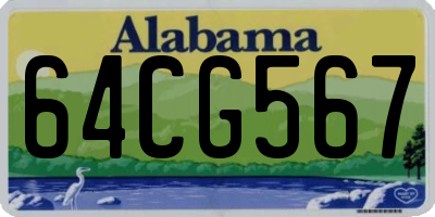 AL license plate 64CG567