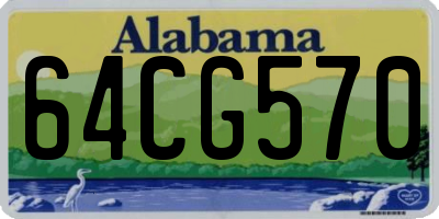 AL license plate 64CG570