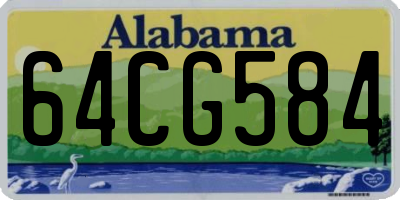 AL license plate 64CG584