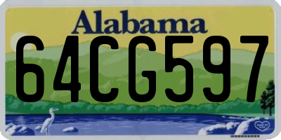 AL license plate 64CG597