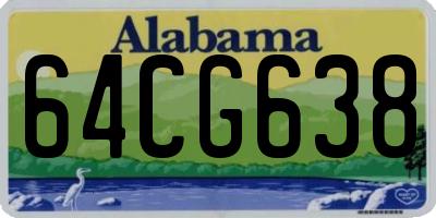 AL license plate 64CG638