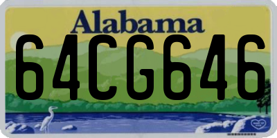 AL license plate 64CG646