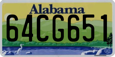AL license plate 64CG651