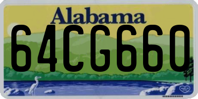AL license plate 64CG660