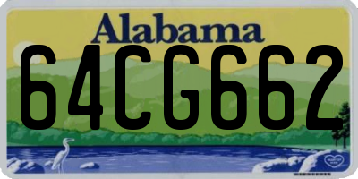 AL license plate 64CG662