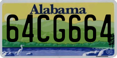 AL license plate 64CG664