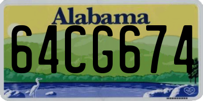 AL license plate 64CG674