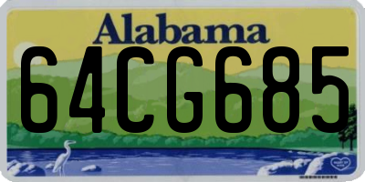 AL license plate 64CG685