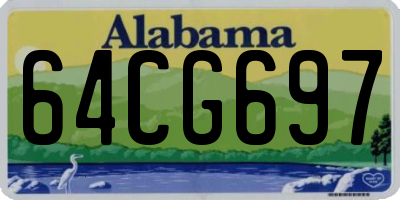 AL license plate 64CG697