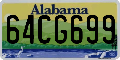 AL license plate 64CG699