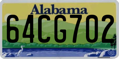 AL license plate 64CG702