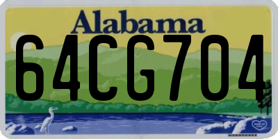AL license plate 64CG704