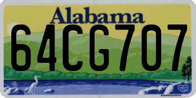 AL license plate 64CG707