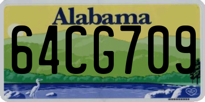 AL license plate 64CG709
