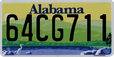 AL license plate 64CG711