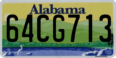 AL license plate 64CG713