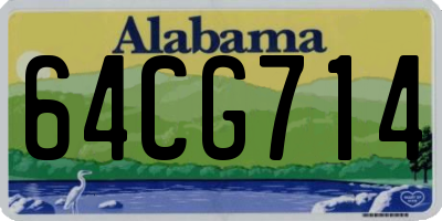 AL license plate 64CG714