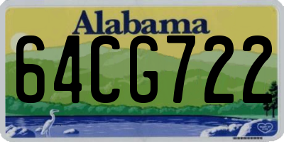 AL license plate 64CG722