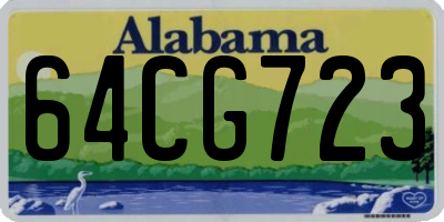 AL license plate 64CG723