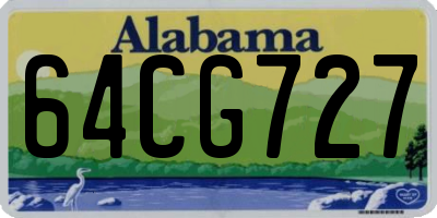 AL license plate 64CG727
