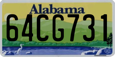 AL license plate 64CG731