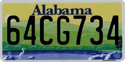 AL license plate 64CG734