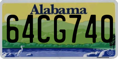 AL license plate 64CG740