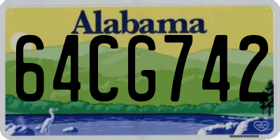 AL license plate 64CG742