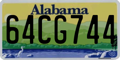 AL license plate 64CG744