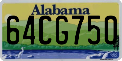 AL license plate 64CG750