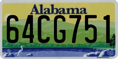 AL license plate 64CG751