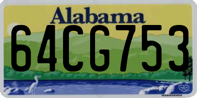 AL license plate 64CG753