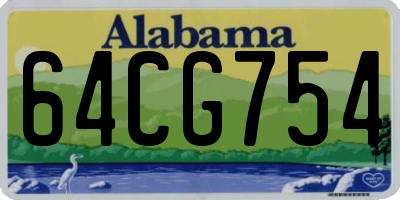 AL license plate 64CG754