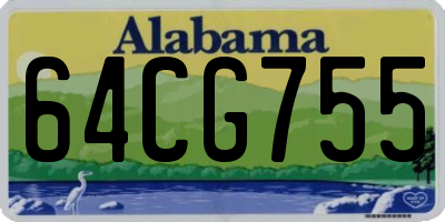 AL license plate 64CG755
