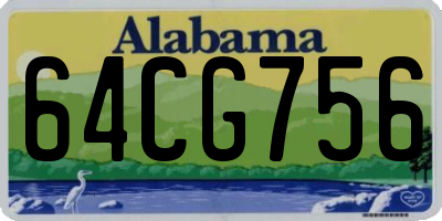 AL license plate 64CG756