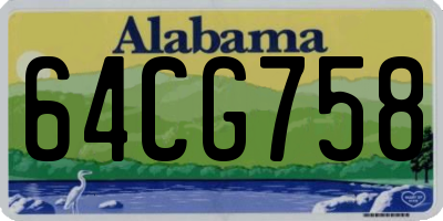 AL license plate 64CG758