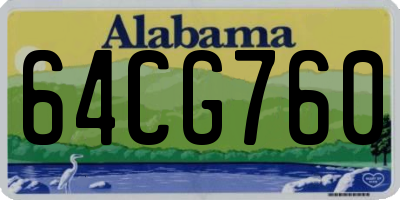 AL license plate 64CG760