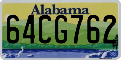 AL license plate 64CG762