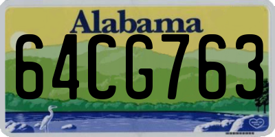 AL license plate 64CG763