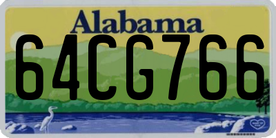 AL license plate 64CG766
